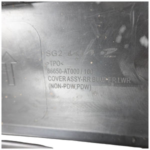 KIA NIRO REAR BUMPER Lower Section 2023 onwards GENUINE pn 86650-AT000